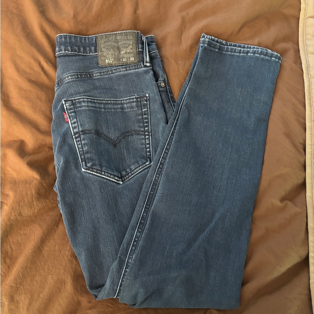 Levi's Men's 511 Dark Blue Slim Straight Jeans